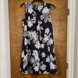 Alfani Floral Mini Dress - Deep Purple With Gray